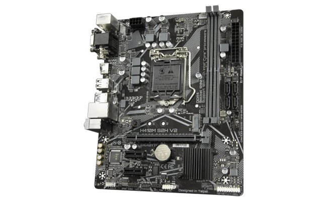 نمای سمت چپ مادربرد گیگابایت H410M S2H V2 D4