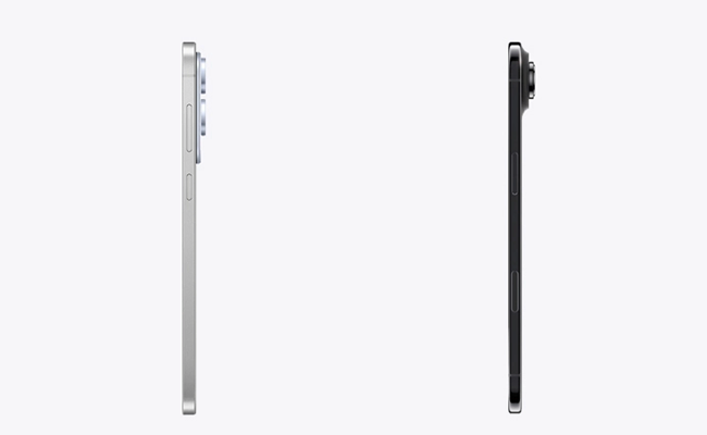 تصویر ضخامت سامسونگ گلکسی S25 Edge در مقابل آیفون Air