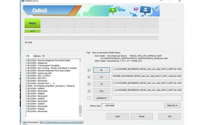 فلش گوشی سامسونگ با برنامه Odin