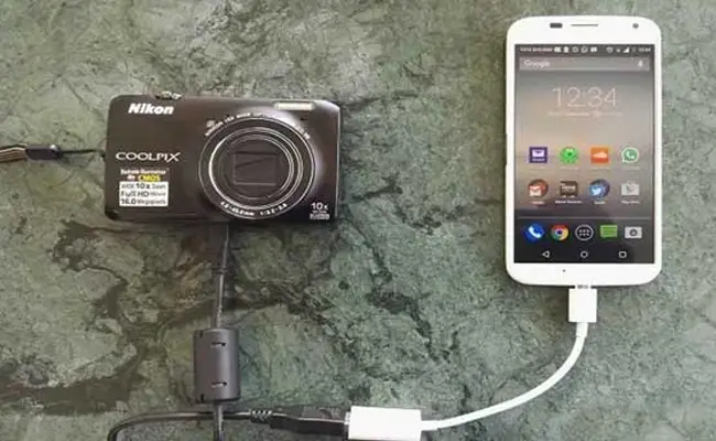 اتصال دوربین به دستگاه اندرویدی با کابل OTG