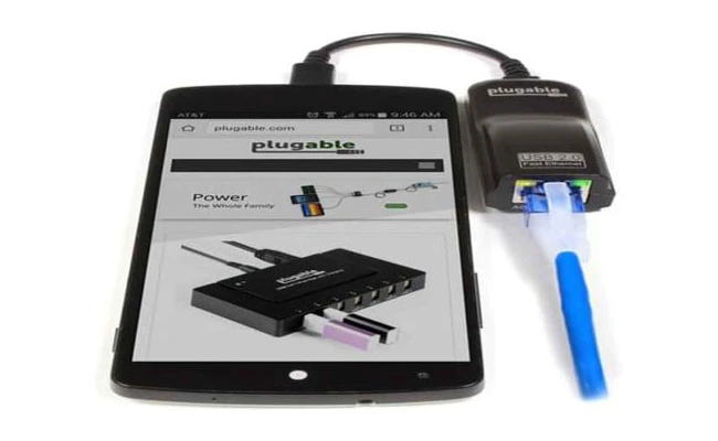 اتصال کابل LAN و دسترسی به اینترنت در گوشی