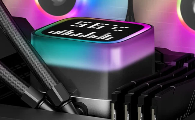 در این عکس سوپاپ فشار فن پردازنده LP360 ARGB دیپ کول (آبی) نمایش داده شده است.