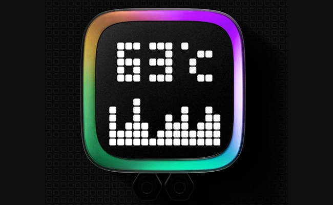 در این عکس صفحه نمایش کولر پردازنده LP360 ARGB دیپ کول (آبی) نمایش داده شده است.