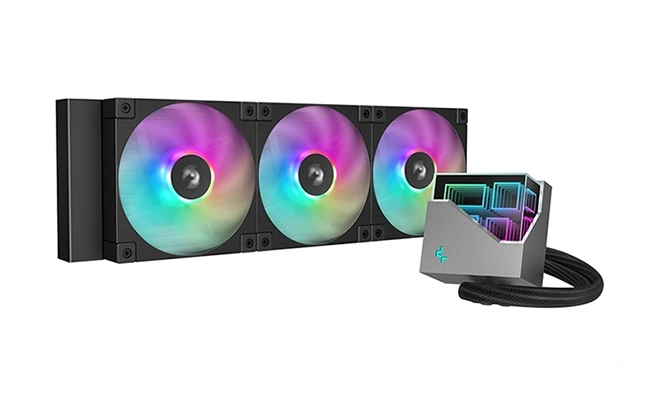 در این عکس یک خنک کننده پردازنده LT360 ARGB دیپ کول (آبی) نمایش داده شده است.