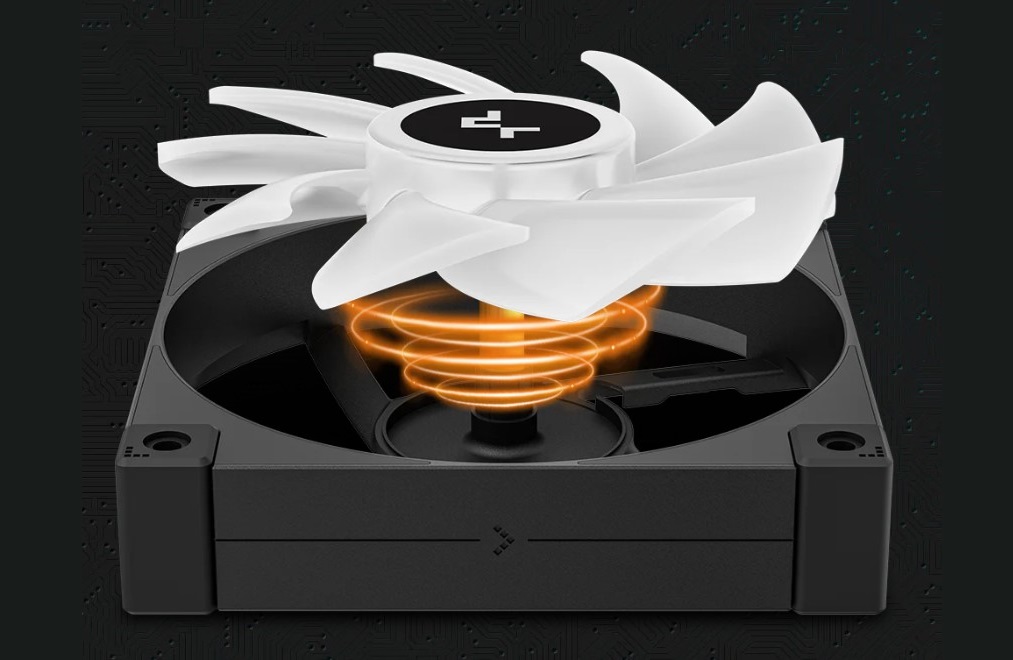 در این عکس فن کولر پردازنده deepcool mystique 360 argb white نمایش داده شده است.