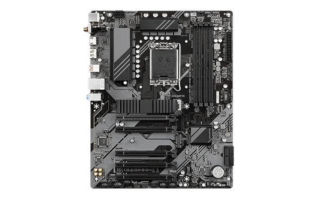 نمای جلوی مادربرد گیگابایت B760 DS3H AX D5