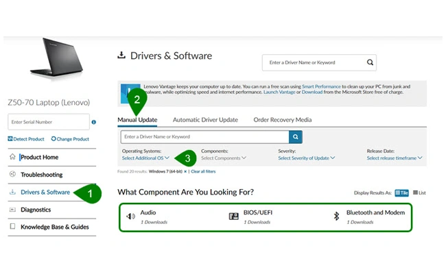 دانلود درایورهای لپ تاپ lenovo