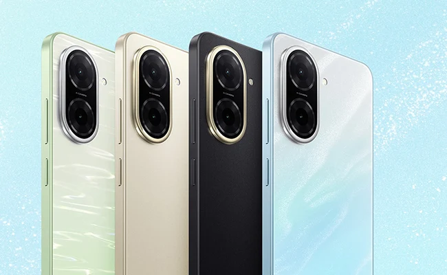 در این عکس چند گوشی موبایل شیائومی Redmi A5 4G ظرفیت 64 گیگابایت رم 3 گیگابایت در رنگ&zwnj;های مختلف نمایش داده شده است.