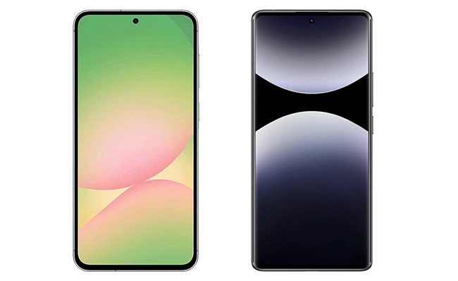 عکس مقایسه a56 با ردمی نوت ۱۴ پرو