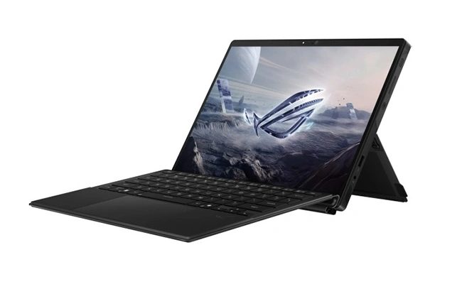 در این عکس یک لپ تاپ ROG FLOW Z13 GZ302-RU083W ایسوس Ryzen AI MAX+ 395 32GB ا ۱۳.۴ اینچی نمایش داده شده است.