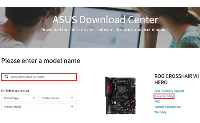 تصویر دانلود آخرین نسخه BIOS مادربرد ایسوس از سایت