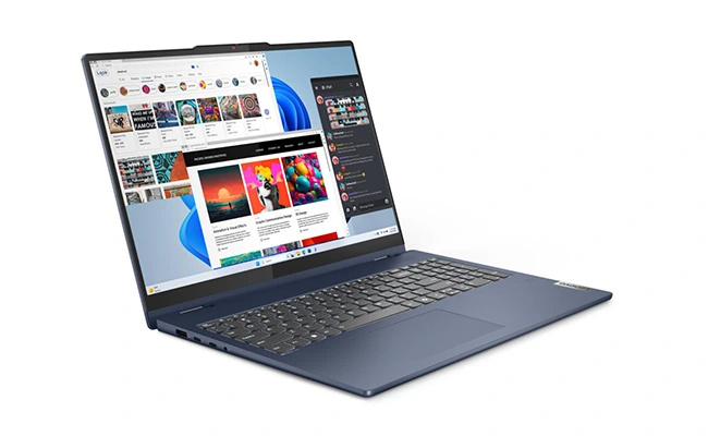لپ تاپ Lenovo IdeaPad Slim 5 16IRU9 به صورت باز