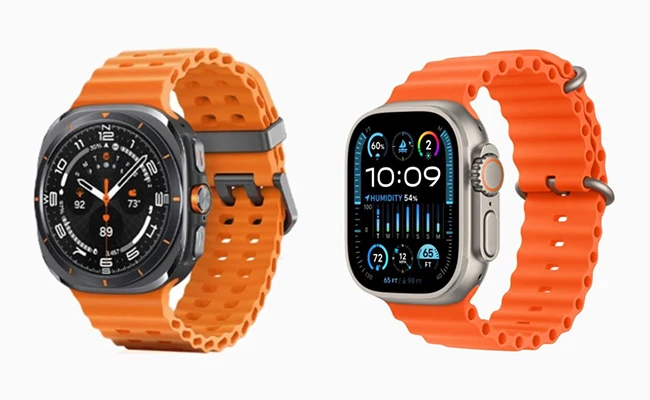 مقایسه طراحی و بدنه گلکسی واچ اولترا با اپل واچ اولترا