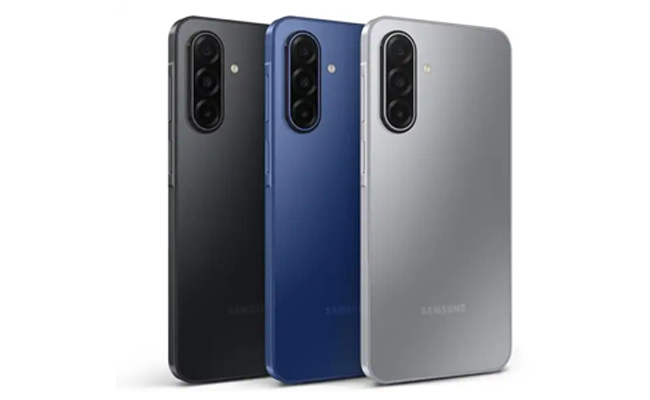 در این تصویر عکس گوشی گلکسی A17 در سه رنگ نمایش داده شده است.