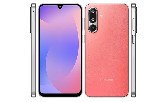 در این عکس یک گوشی موبایل سامسونگ Galaxy F36 از زوایای مختلف نمایش داده شده است.