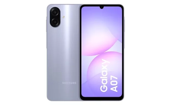 گوشی موبایل سامسونگ Galaxy A07 رنگ خاکستری نما از جلو و پشت