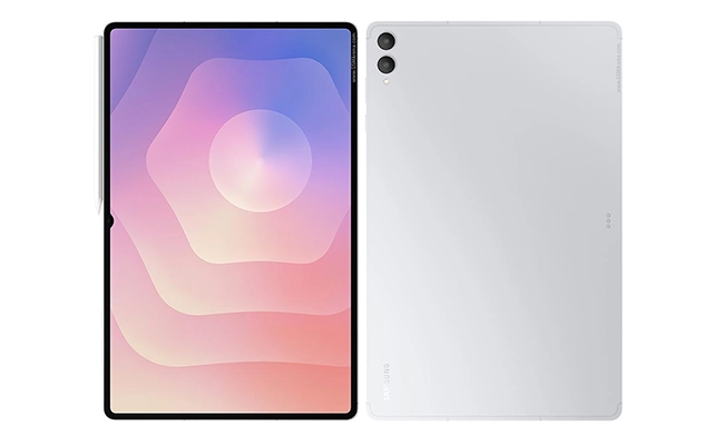 در این عکس یک تبلت Galaxy Tab S11 Ultra سامسونگ از نمای جلو و پشت نمایش داده شده است.