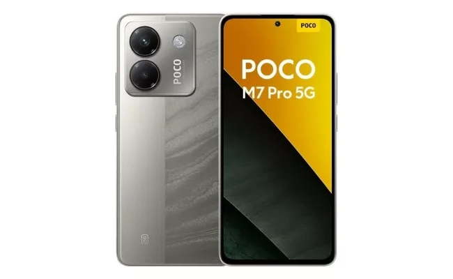 نمای جلویی و پشتی گوشی شیائومی Poco M7 Pro 5G 