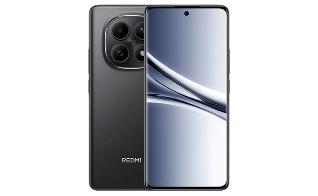 گوشی شیائومی Redmi Note 15 5G رنگ مشکی نیمه&zwnj;شب از جلو و پشت
