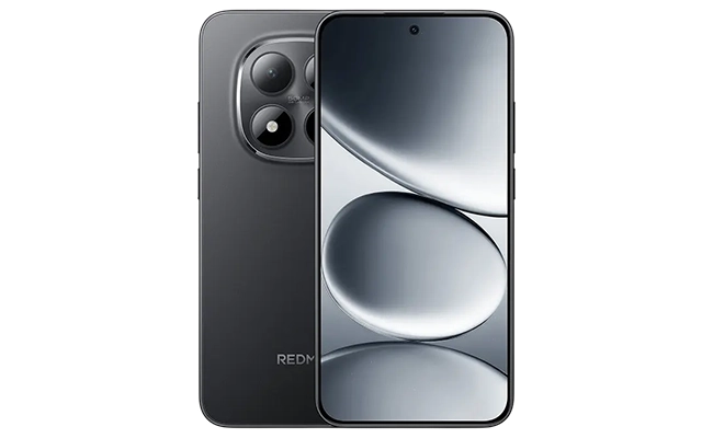  گوشی شیائومی Redmi Note 15 Pro Plus 5G در رنگ مشکی میدنایت نما از جلو و پشت