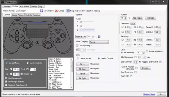 تنظیمات دسته PS4 با DS4Windows
