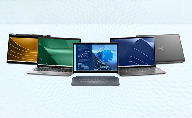 در این عکس انواع لپ تاپ دل نمایش داده شده است.