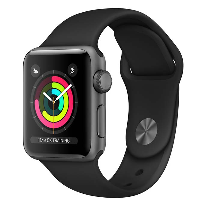 ساعت هوشمند اپل واچ 3 آلومینیوم با بند اسپرت سیلیکون 38mm