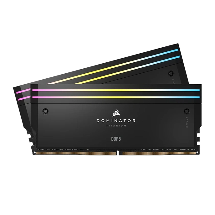 رم کامپیوتر Dominator Titanium RGB کورسیر دو کاناله 64GB فرکانس 6600MHz