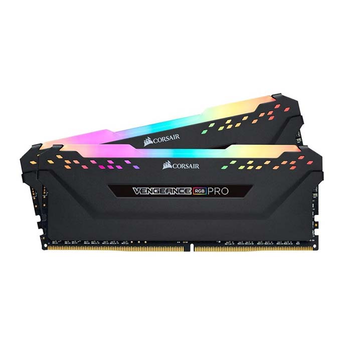 رم کامپیوتر Vengeance RGB PRO کورسیر دوکاناله 64GB فرکانس 3200MHz