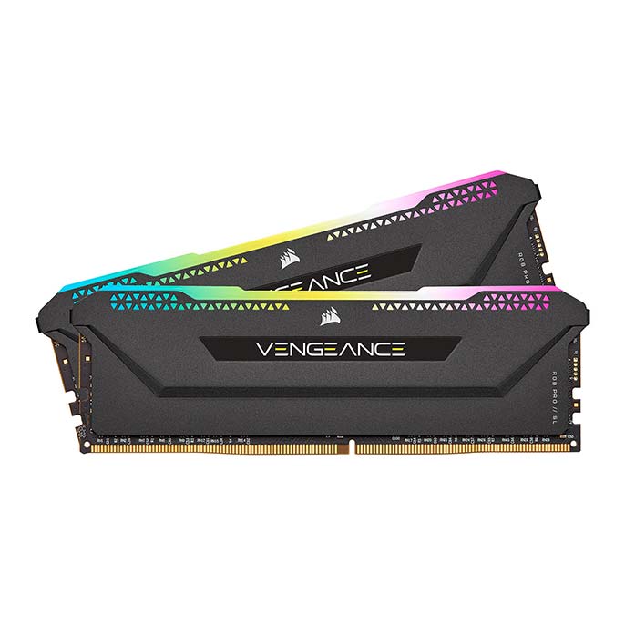 رم کامپیوتر Vengeance RGB Pro SL کورسیر دوکاناله 64GB فرکانس 3200MHz