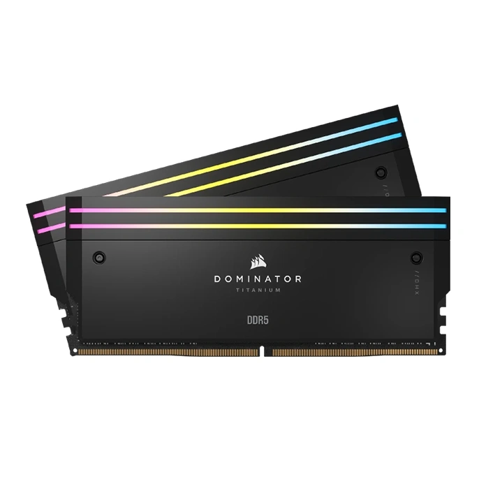 رم کامپیوتر Dominator Titanium RGB DDR5 کورسیر دو کاناله 96GB فرکانس 6600MHz