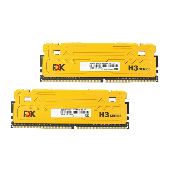رم کامپیوتر H3 فدک 16 گیگابایت دوکاناله فرکانس 3200MHz