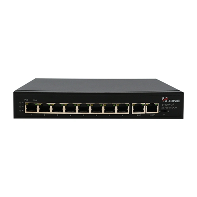 سوئیچ شبکه S1008P-2F POE اچ وان 8 پورت