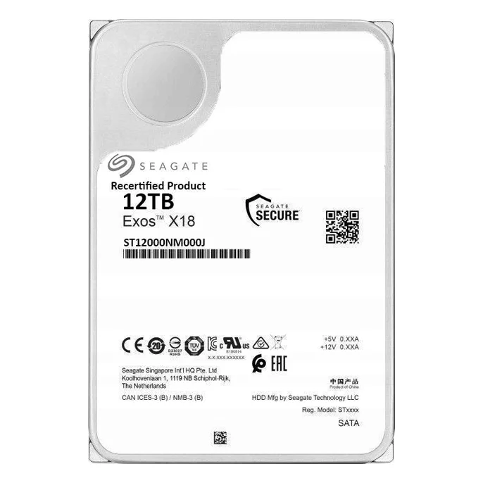 هارد دیسک اینترنال ۱۲ ترابایتی ST12000NM000J سیگیت (Exos)