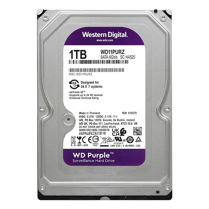 هارد دیسک اینترنال ۱ ترابایتی WD11PURZ وسترن دیجیتال (بنفش)