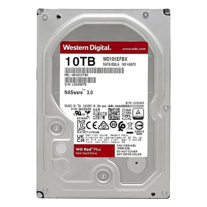 هارد دیسک اینترنال 10 ترابایتی WD101EFBX وسترن دیجیتال (قرمز)