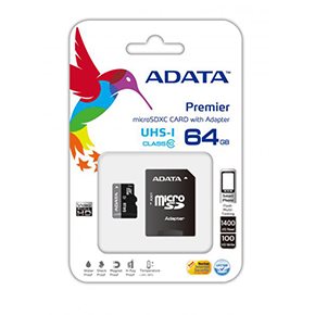 کارت حافظه microSDHC ای دیتا مدل Premier کلاس 10 استاندارد UHS-I U1 سرعت 50MBps ظرفیت 64 گیگابایت