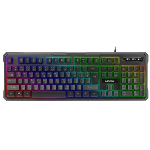 کیبورد باسیم گیمینگ گرین Gk601 RGB