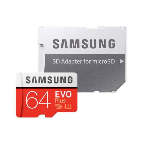 کارت حافظه microSDXC سامسونگ EVO Plus ظرفیت 64 گیگابایت به همراه آداپتور SD