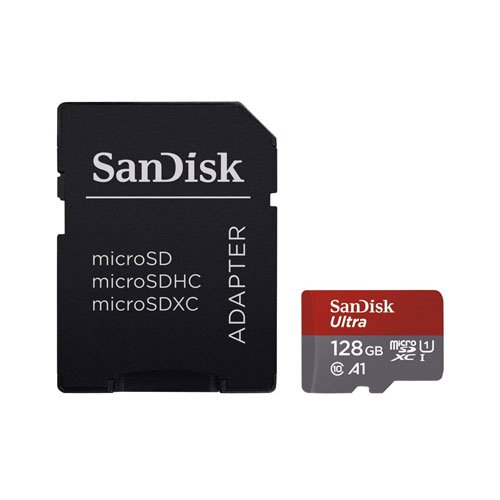 کارت حافظه microSDXC سن دیسک Ultra A1 کلاس 10 استاندارد UHS-I سرعت 100MBps ظرفیت 128 گیگابایت به همراه آداپتور SD