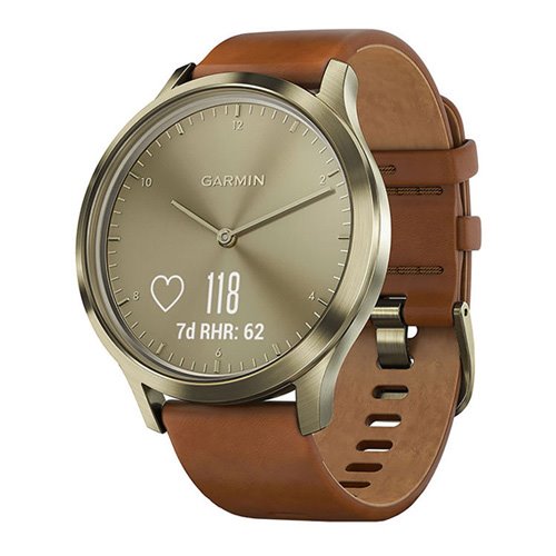 ساعت مچی هوشمند گارمین Vivomove HR Gold Leather Band