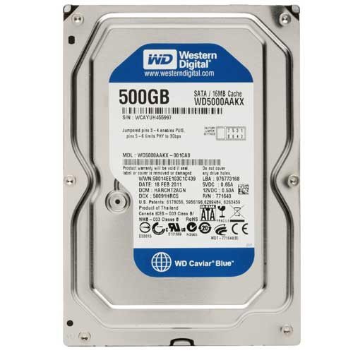 هارد دیسک اینترنال وسترن دیجیتال 500 گیگابایت آبی WD5000AAKX