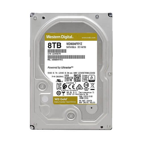 هارد دیسک اینترنال وسترن دیجیتال 8 ترابایت گلد WD8004FRYZ