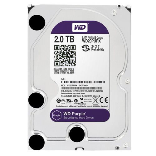 هارد دیسک اینترنال وسترن دیجیتال  2 ترابایت بنفش WD20PURX