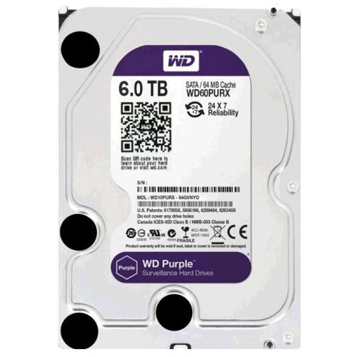 هارد دیسک اینترنال ۶ ترابایتی WD60PURZ وسترن دیجیتال (بنفش)
