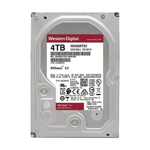 هارد دیسک اینترنال وسترن دیجیتال 4 ترابایت قرمز WD4003FFBX