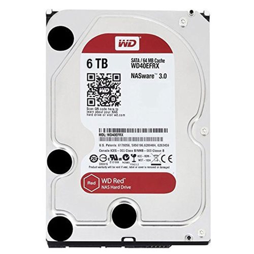 هارد دیسک اینترنال وسترن دیجیتال 6 ترابایت قرمز WD60EFRX
