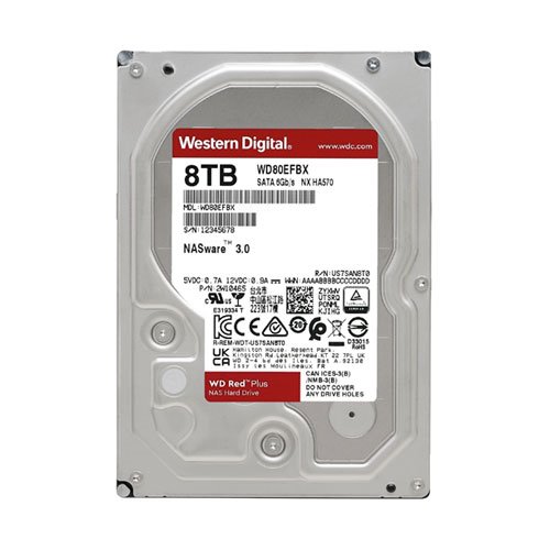 هارد دیسک اینترنال وسترن دیجیتال 8 ترابایت قرمز WD80EFBX