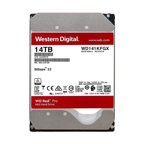 هارد دیسک اینترنال وسترن دیجیتال 14 ترابایت قرمز پرو WD141KFGX