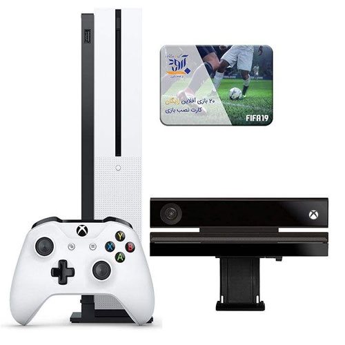 کنسول مایکروسافت Xbox One S ظرفیت 1 ترابایت با ۲۰ عدد بازی و کینکت